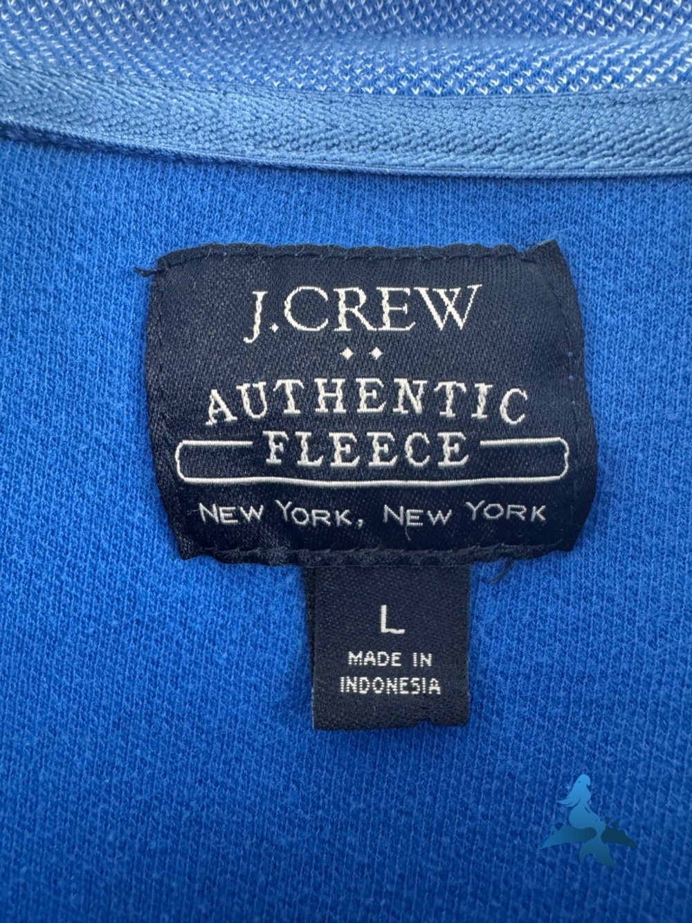 1311 J.Crew Performance Bird's-Eye Quarter-Zip Pullover - L - Blue - Picture 6 of 16